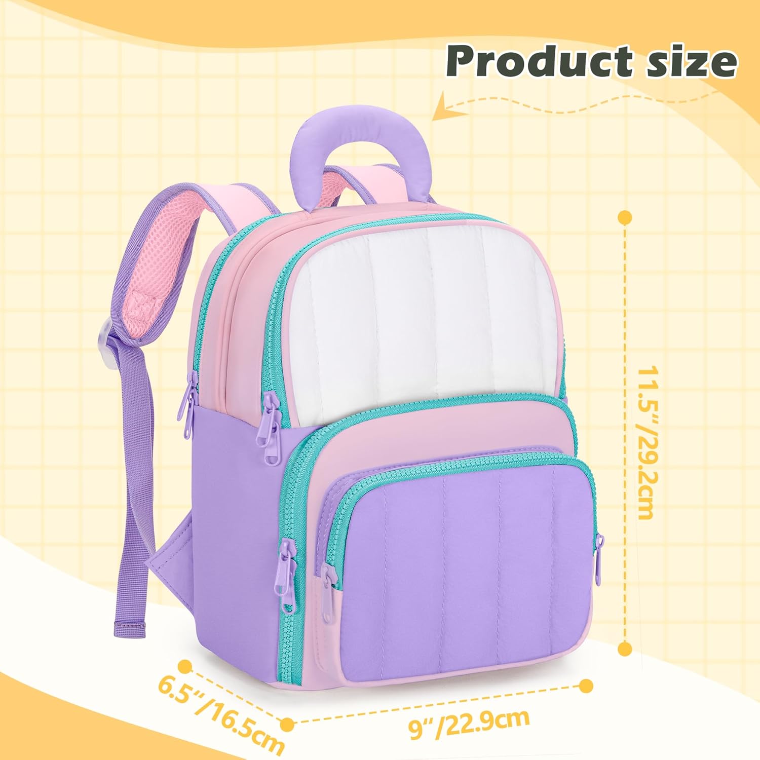 LoDrid Travel Backpack Compatible with Tonie Box 2/1, Storage Bag with Multiple Pockets for Audio Player Starter Set, Characters, Charger, Headphones and Accessories, Pink, Bag Only (Patented Design)