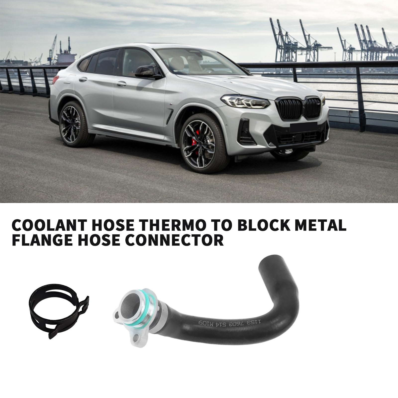11537603514 クーラントホースサーモからブロックメタルフランジホースコネクター 2009-2015 BMW ALL N20B20エンジン水道管ジョイントリプラント # 11537603514 64112755596