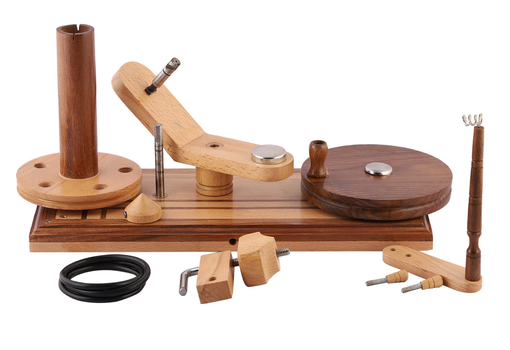 Brainmart Wooden Yarn Ball Winder and Tabletop Swift Combo, Durable Yarn Winding Set for Crocheting & Knitting, Winds 8-12 oz Yarn Balls, Thread, Skein Tools Holder, Wool String Winder Machine