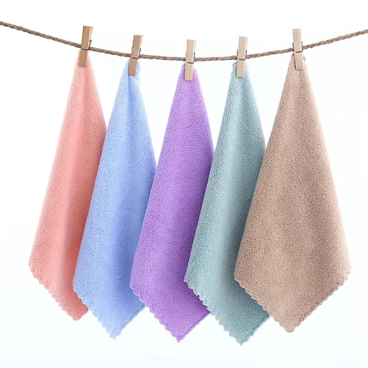 HAVEN MOVE Microfiber Small Size Women's Handkerchief/Rumal - 400 GSM/Extra Soft & Super Absorbent Face Towels for Girl's, Kids & Newborn Babies (11x11 inch) Assorted Pack (6)-image-11