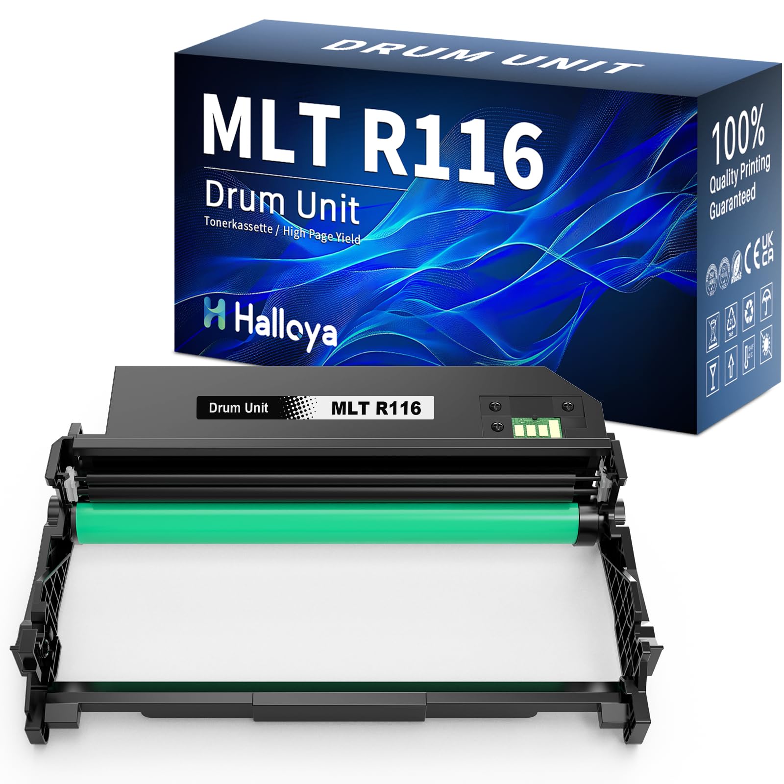 Halloya MLT-R116 Tamburo per Samsung MLT R116 Tamburo per Xpress SL-M2625 M2625D M2626D M2675F M2675FN M2676 M2676N M2825DW M2825ND M2835 M2835DW M2875FD M2875FW (Nero, 9.000 Pagine)