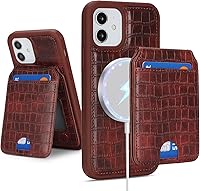Vista 34 de Havaya Funda para iPhone 12 y iPhone 12 Pro, cartera compatible con magsaf 2 en 1, desmontable magnética con tarjetero y ranura trasera