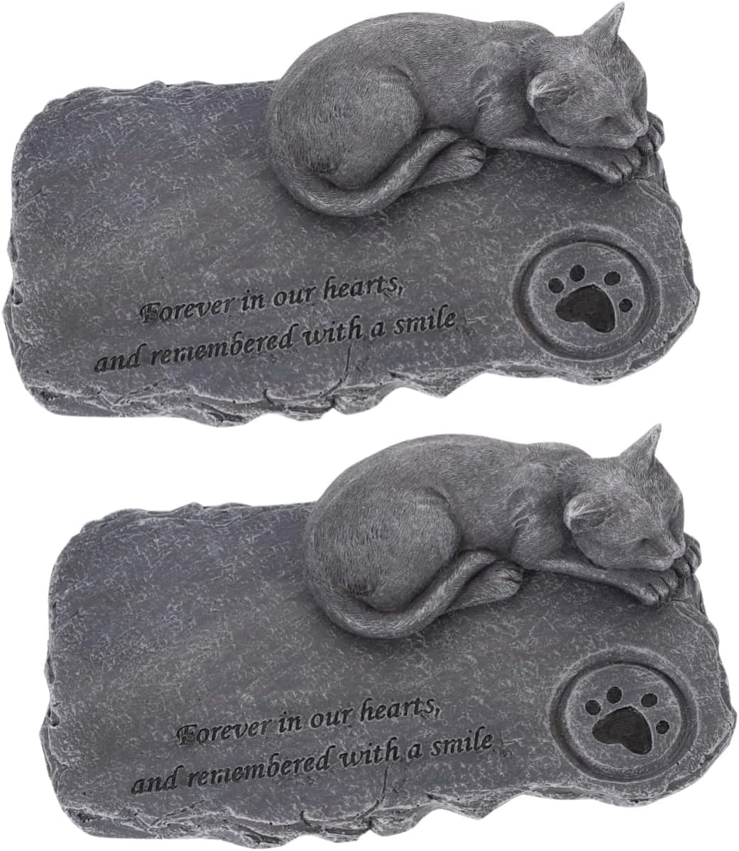 balacoo 2pcs Kitten Dog Ornament cat headstones for Graves
