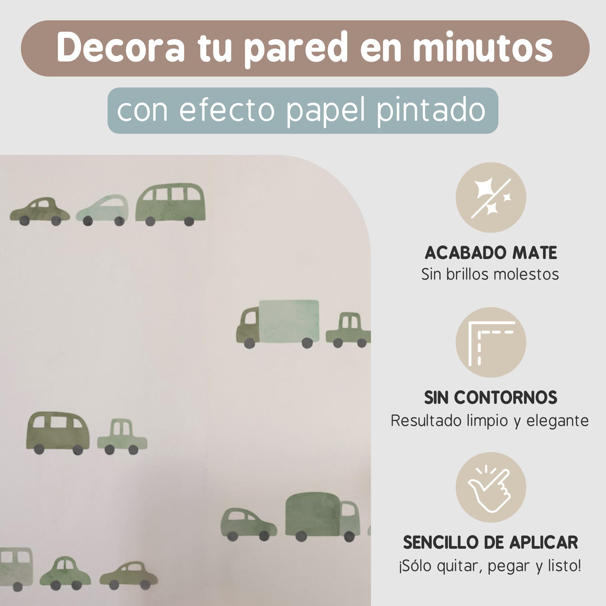 TRESXICS Decorative Wall Stickers for Children Cars and Trucks 96 Pieces, Original and Durable Vinyl Wall Sticker - Image 2