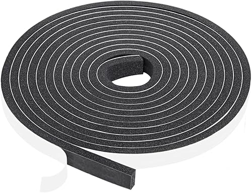 Actualizado Burlete altamente comprimible de 12 W x 14 pulgadas, tira de sellado de espuma para ventana y puerta de CA, cinta aislante de espuma