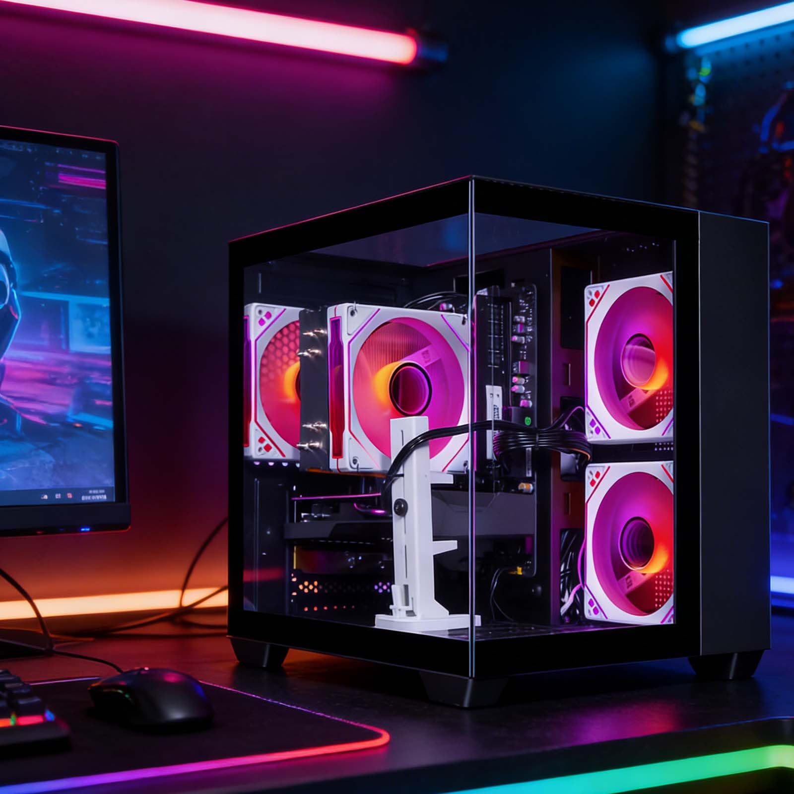 LXZ Gaming-Desktop-Computer mit Core i7-13700F, 32 GB 5600 MHz DDR5-RAM, 1TB SSD, GeForce RTX 5060-Grafikkarte – Hochleistungs-Gaming- & Design-Computer
