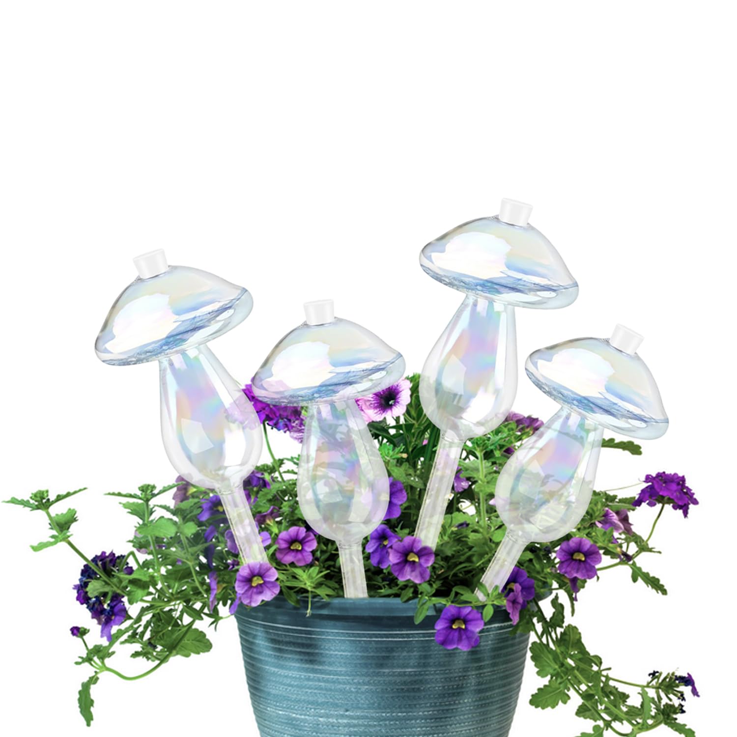 4 Boules D'Irrigation Verre Coloré Pour Plantes - Arrosage Automatique Champignons Et Plantes D'Intérieur