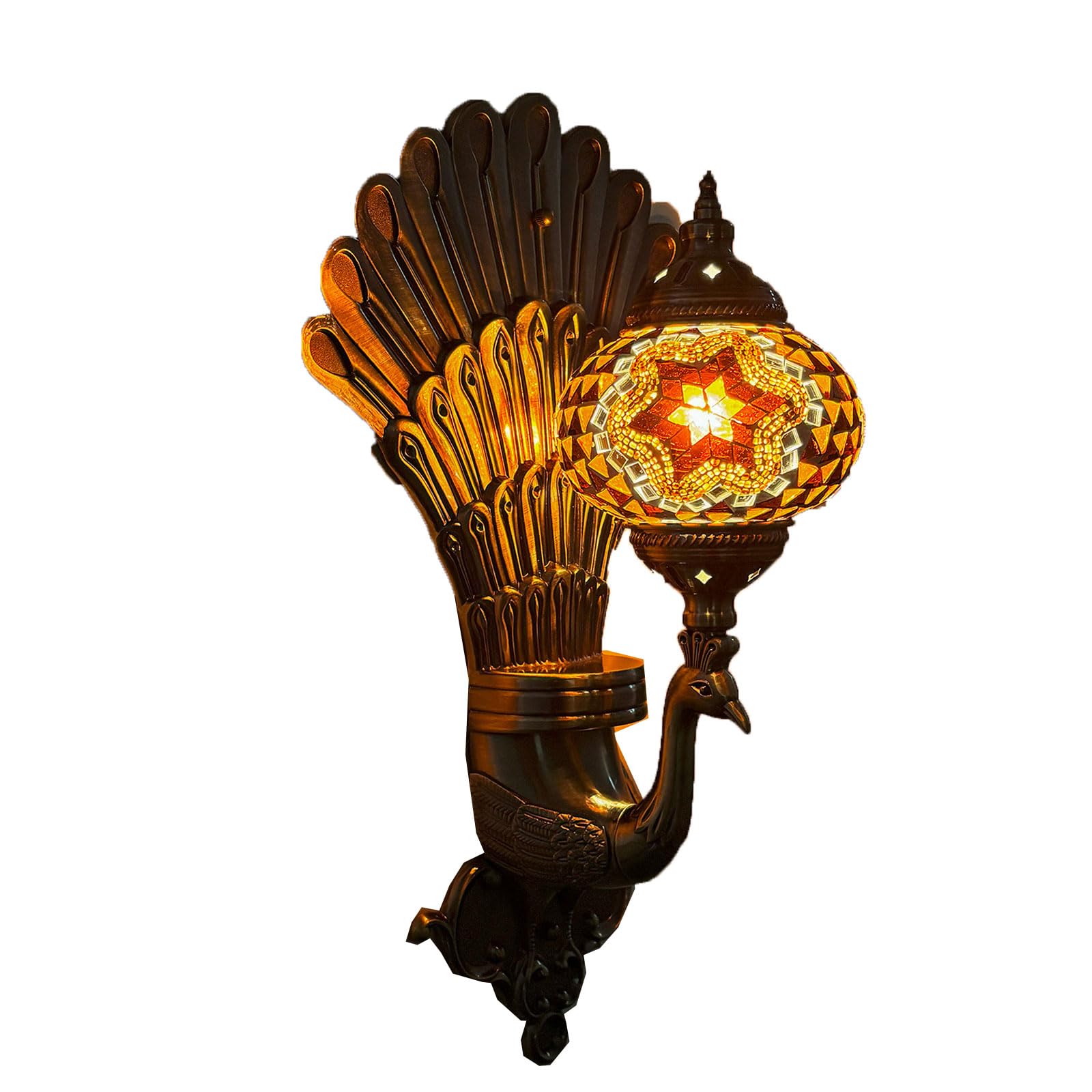 Śródziemnomorska lampa ścienna Art Deco w stylu tureckim z mozaiką, ręcznie wykonane szkło, romantyczne światło, lampy z mozaiką do sypialni