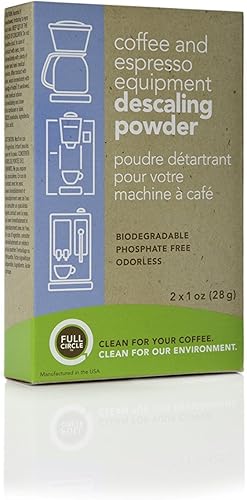 Urnex Máquina de café expreso Full Circle – 2 paquetes de un solo uso – Polvo descalcificador seguro en Keurig Delonghi Nespresso Ninja Hamilton