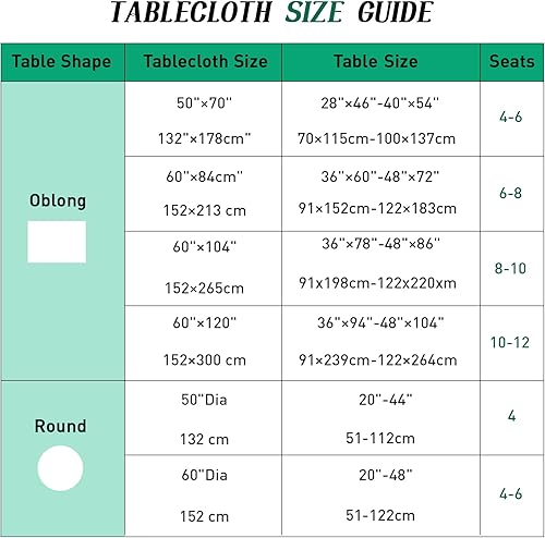 Miniatura 8 de Poise3EHome Mantel rectangular para exteriores con agujero para paraguas, impermeable, color verde tropical, para primavera, picnic, fiesta,