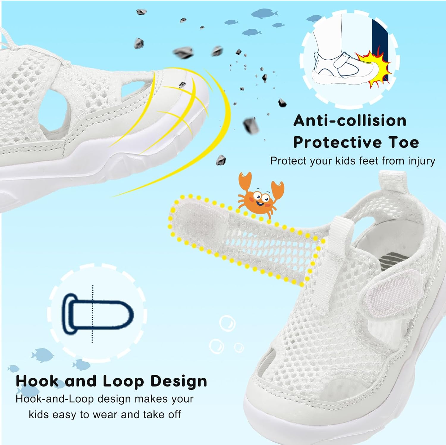 BARERUN Kids Water Shoes Boys Girls Barefoot Aqua Socks for Swim Surf Pool Beach Sport Lightweight Breathable Sandal Athletic Slip-On Sneaker for Toddler Outdoor Indoor - Image 5