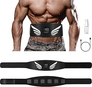 Profey EMS Abdominal Muscle Trainer, Electric with 10 Modes, 30 Intensities and Calorie Consumption Display, Electric Type...