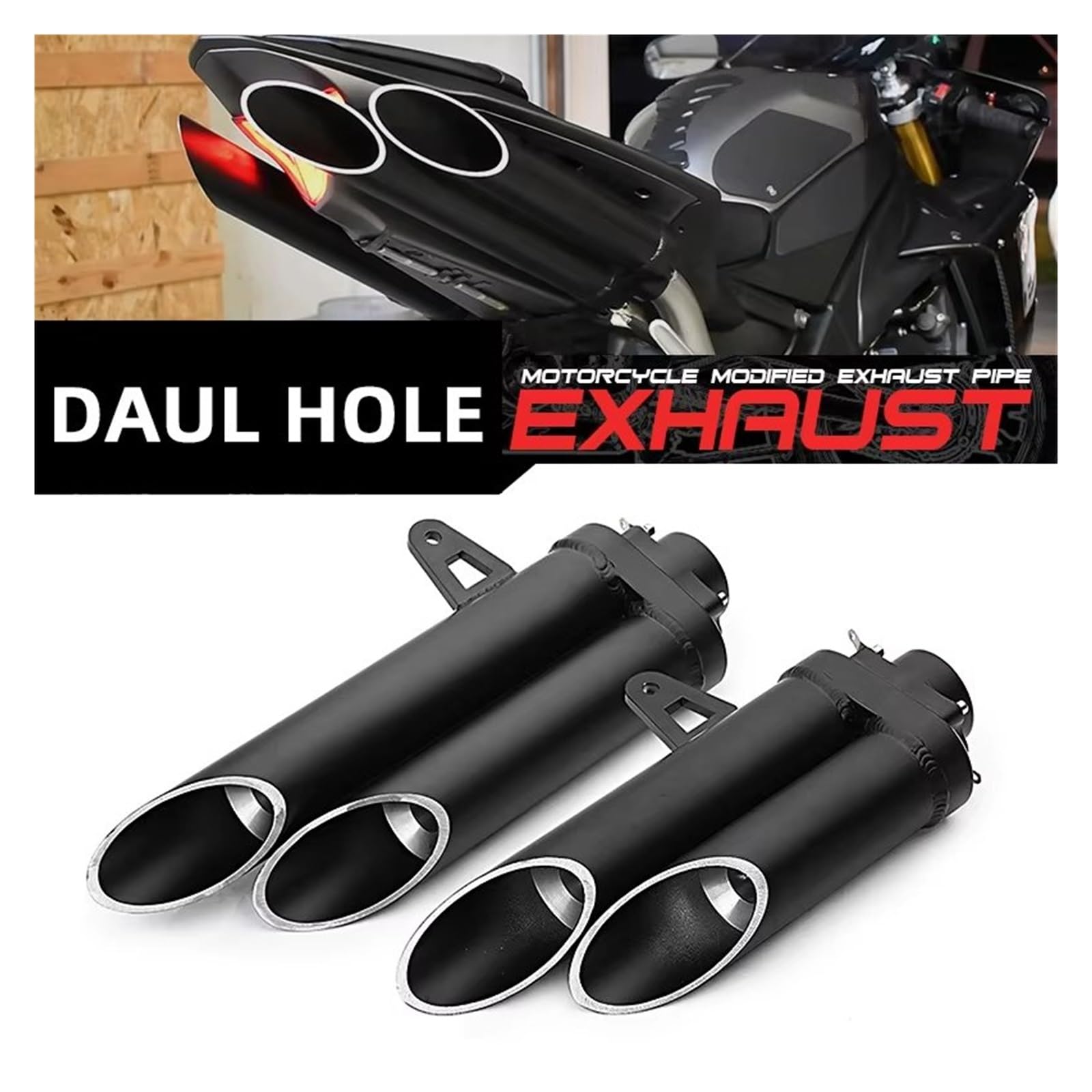 Silenciador de escape de acero inoxidable Para CBR600 Para CBR1000 Para MT07 Para R1
