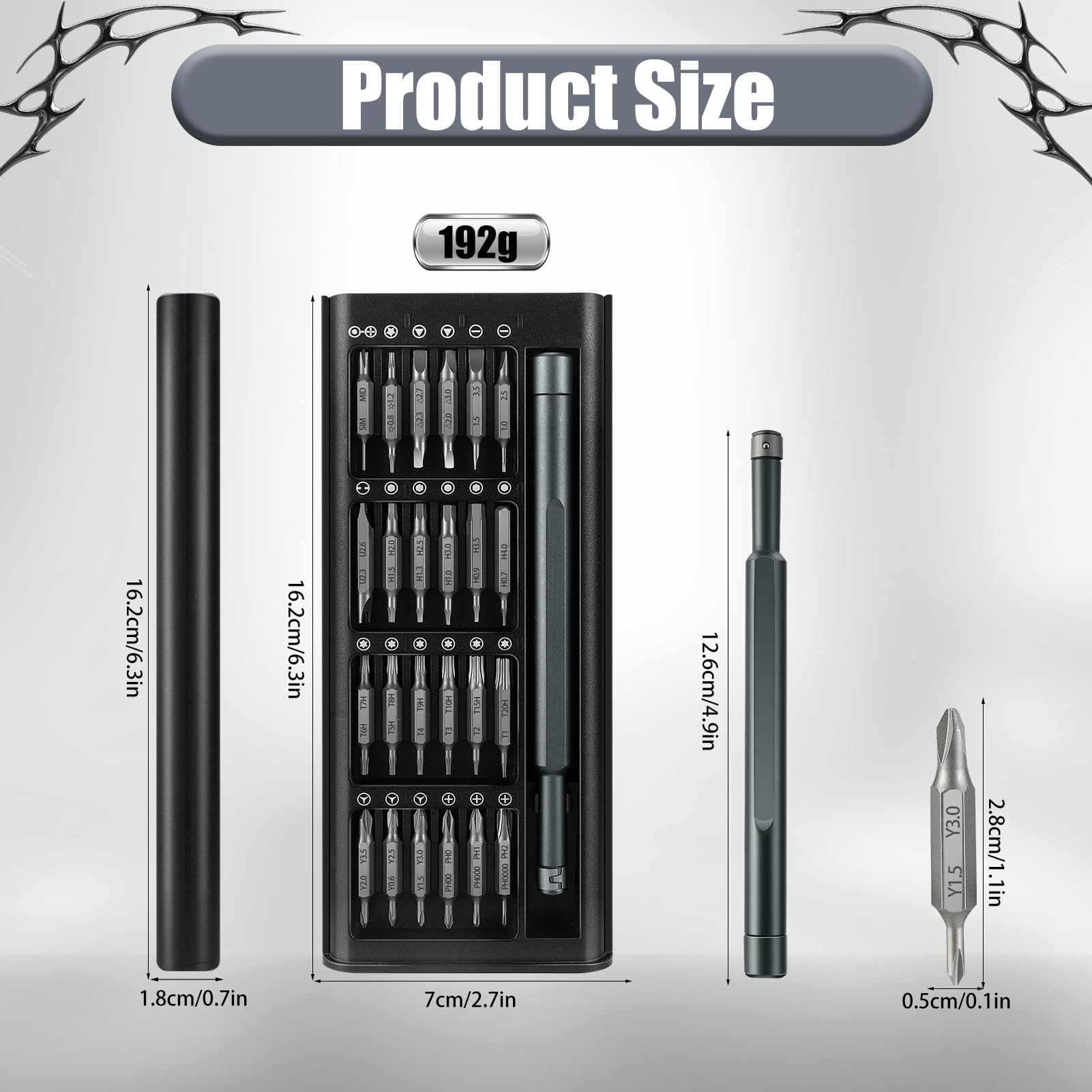 Zikenis 49 in 1 Cacciaviti Precisione Set, Kit Mini Utensili Magnetici, Set Riparazione, Kit di Riparazione per IPhone, IPad, Macbook, Switch, PS4, PS5, Computer, Occhiali, Orologi ecc