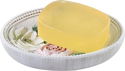 Miniatura 3 de Avanti Linens - Jabonera, accesorios de resina para encimera, decoración floral para el hogar (colección Spring Garden)