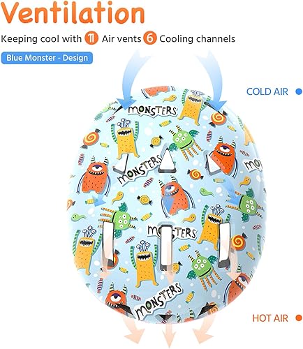 Vista 5 de MOUNTALK Casco de bicicleta para niños/bebés a niños de 1/2/3/4/5/6/7/8 años de edad, cascos para niños de 5 a 8 / 8 a 14 años, cascos de patineta