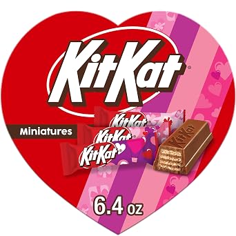 KIT KAT Miniatures Milk Chocolate Wafer, Valentines Candy Gift Box, 6.4 oz