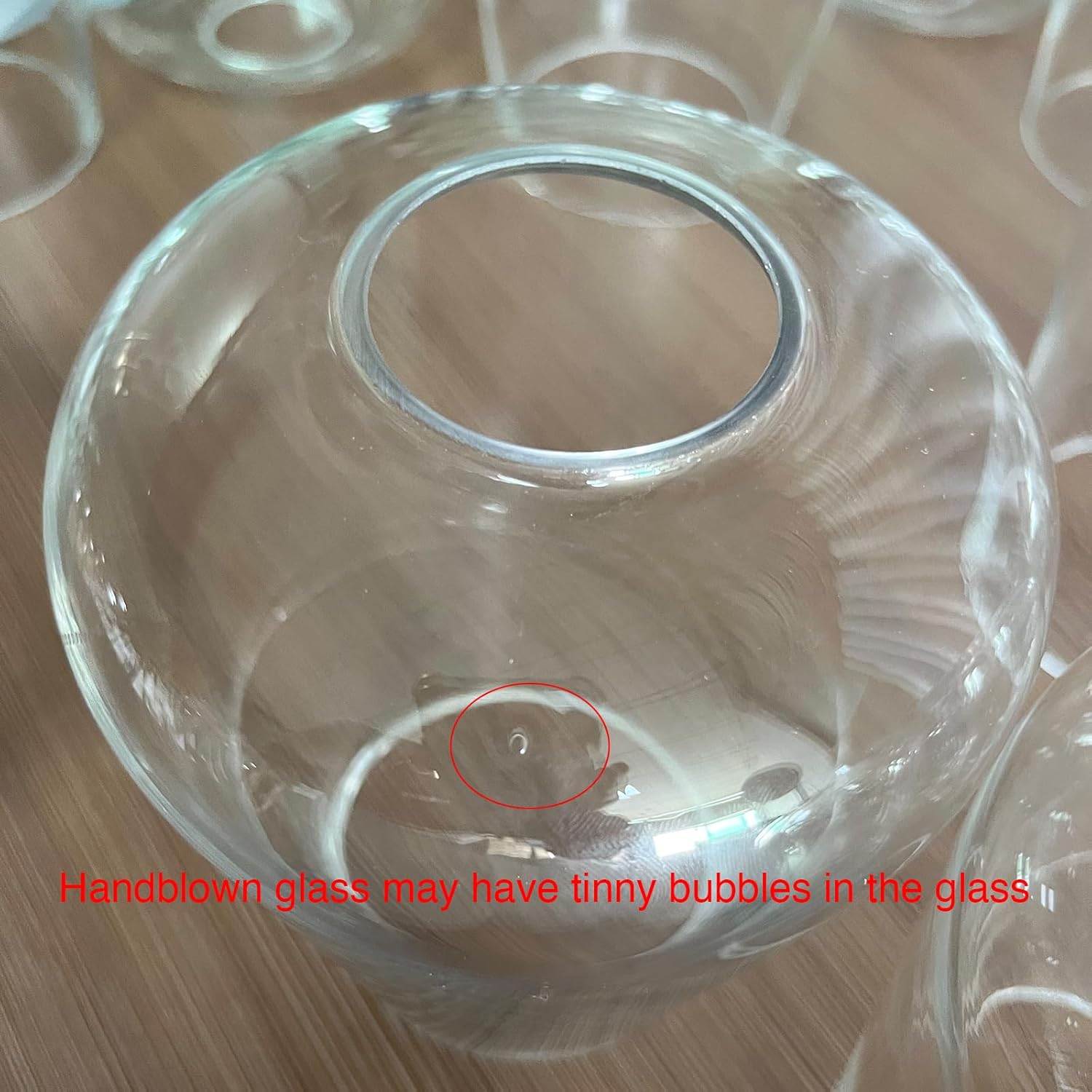 Wine Glass Lamp Shade for Light Fixture, 6.3" Height, 1-5/8 Inch Fitter, 3 Pack Clear Glass Shade Replacement Globe