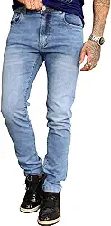 Calça Jeans Masculina Slim Fit Elastano Premium Com Chaveiro