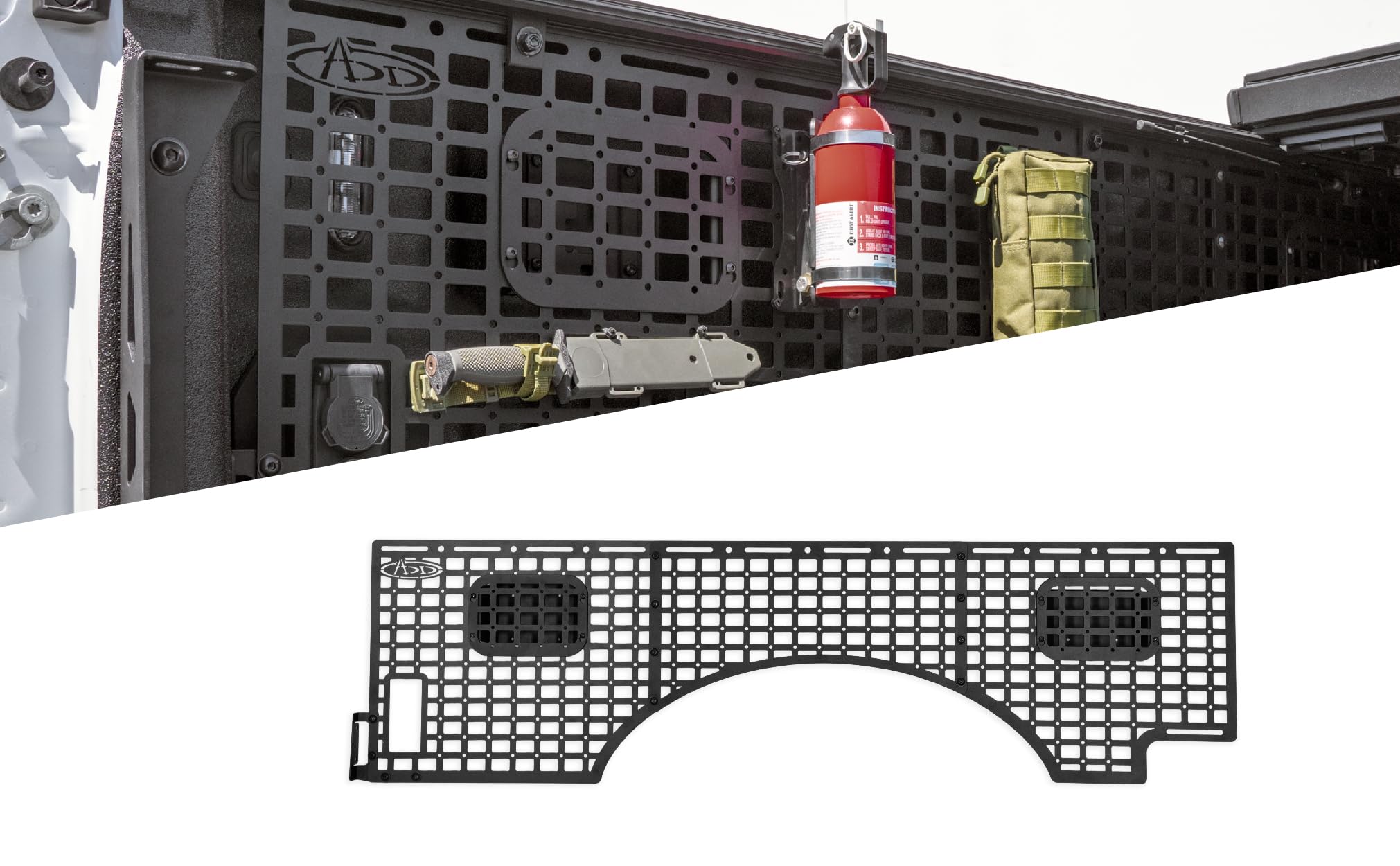 Addictive Desert Designs Bed Side Molle Panels for The 2023 Ford F-250 & F-350 with 6.75' Bed | Keeps Main Cargo Area Clear for Larger Loads | Made in The USA | (Driver Full Kit)
