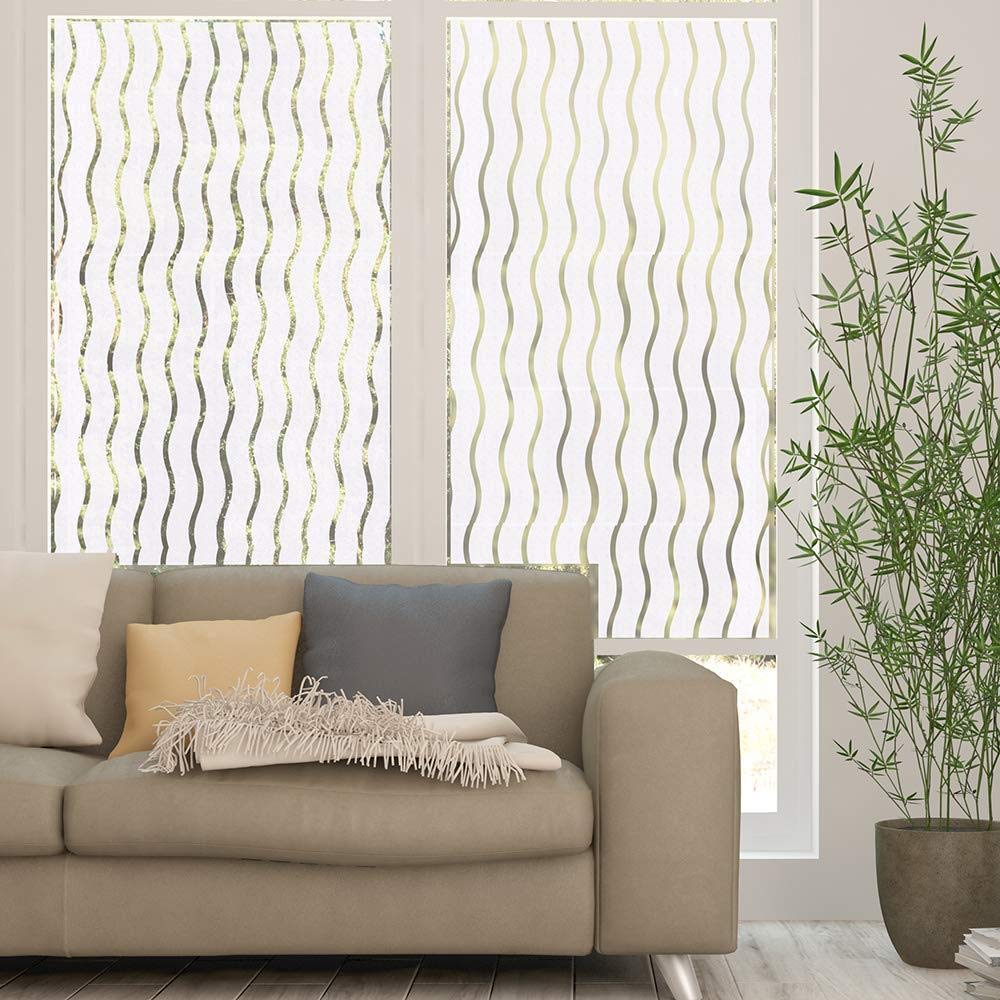 Pellicola Vetro Finestra Privacy Effetto Seta Pioggia 120x400 Cm – Antigraffio, Rimovibile, Blocca UV