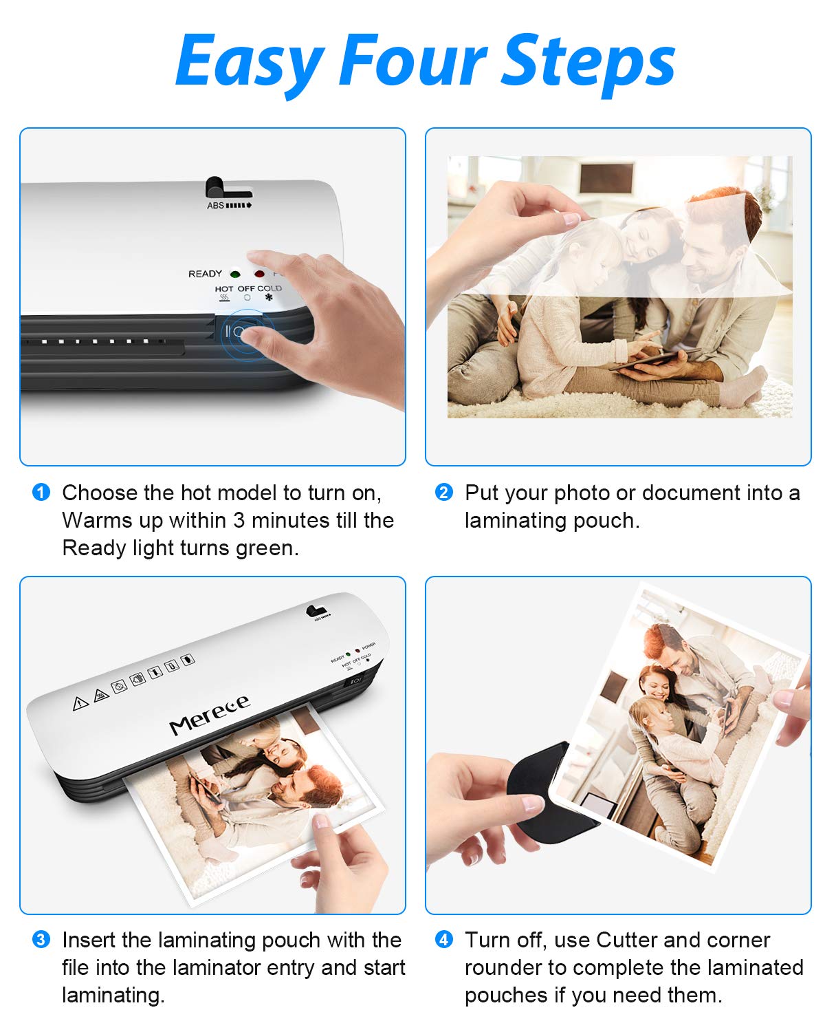 Buy Laminator Set 4 in 1 A4 A5 A6 Portable Thermal Laminator Machine
