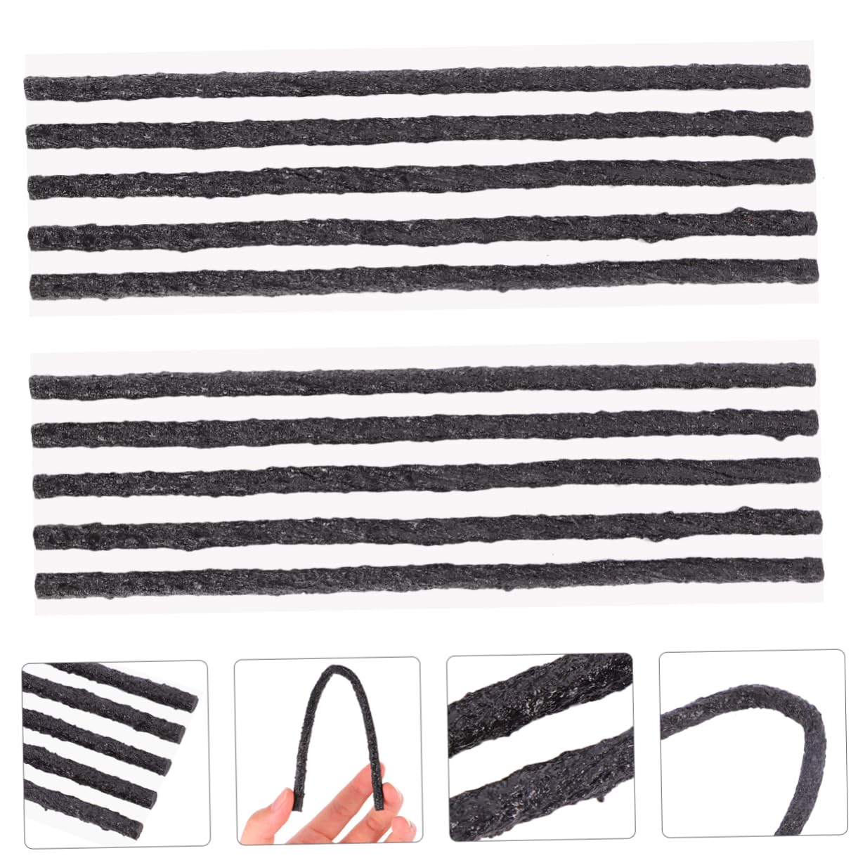 Mikinona 50Pcs Tire Repair Strings Heavy Duty Rubber Sealing Strips for Tubeless Tires Quick Puncture Fixing Tool Easy to Use Required Automotive and Motorcycle Tire Repair