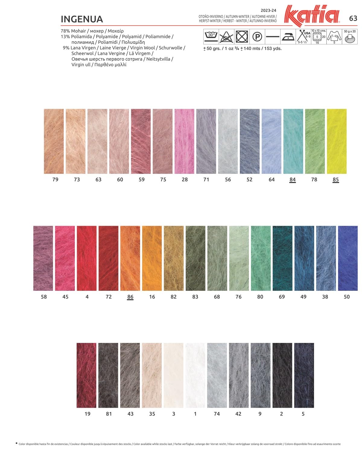 Katia - Pelote De Laine à Tricoter BASIC MERINO - Katia - Rose 25