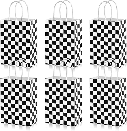 30 bolsas de recuerdo de fiesta de coches de carreras, suministros de fiesta de coches de carreras, bolsas de golosinas, bolsas de dulces en blanco