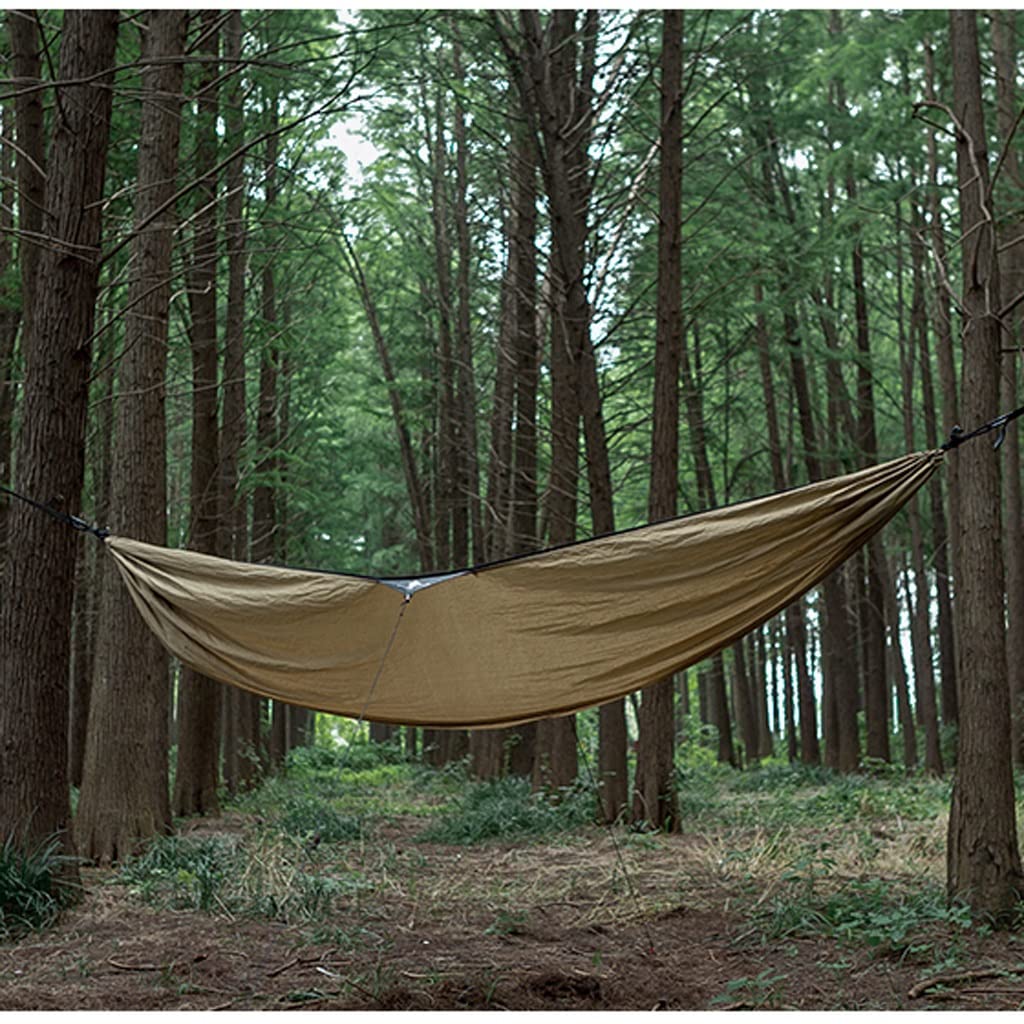 MaGiLL Outdoor-Hängematte, Anti-Überschlag, Reisen, Camping, tragbare Hängematte, Hängesessel, Outdoor, tragbare Camping-Reiseausrüstung (Farbe: Grün, Größe: 280 x 140 cm) (Braun 280 x 140 cm) Garten