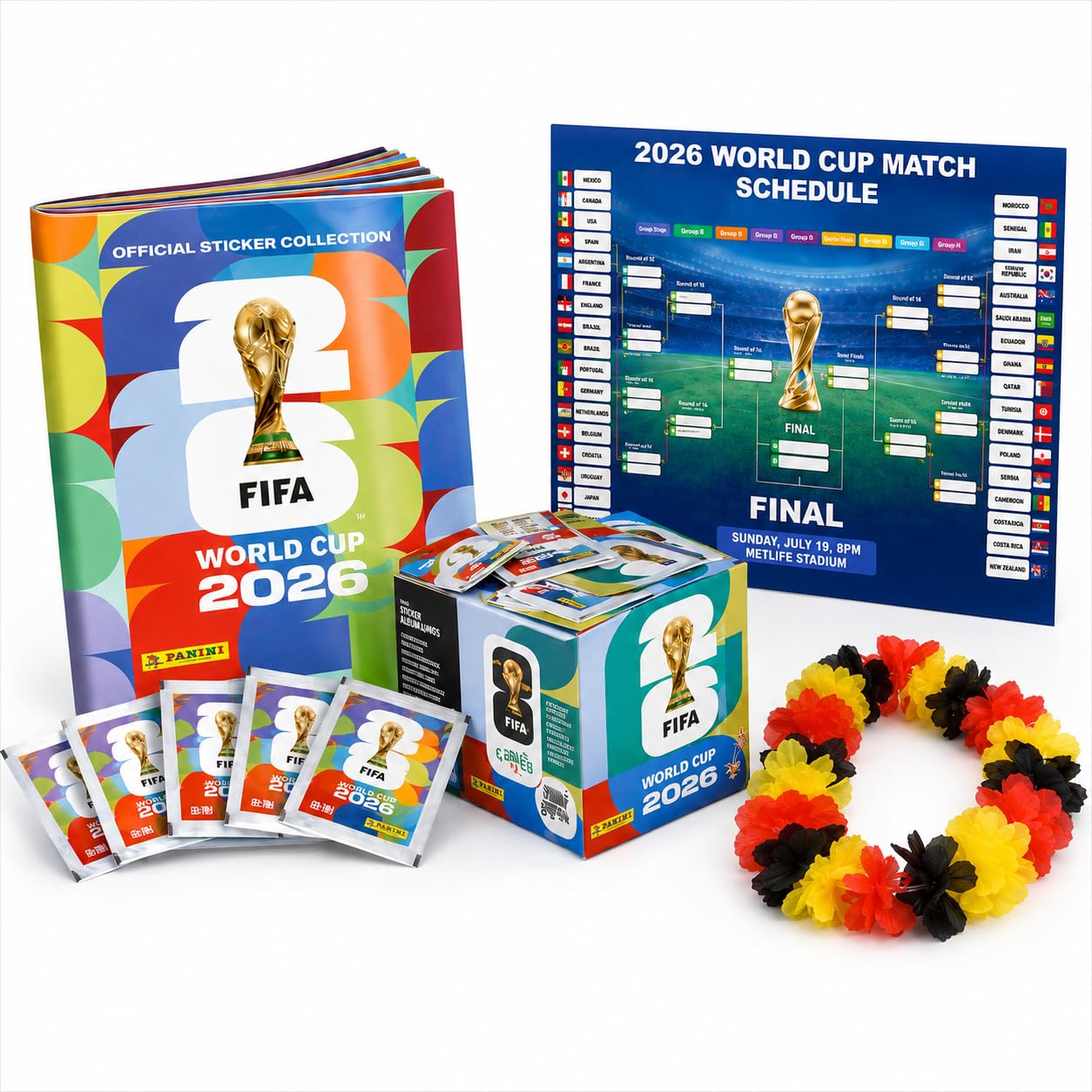 Set de iniciación XXL Fan Mundial 2026 – Pegatinas originales de Panini, 1 plan de juego (50 bolsas/350 pegatinas individuales) — view 10