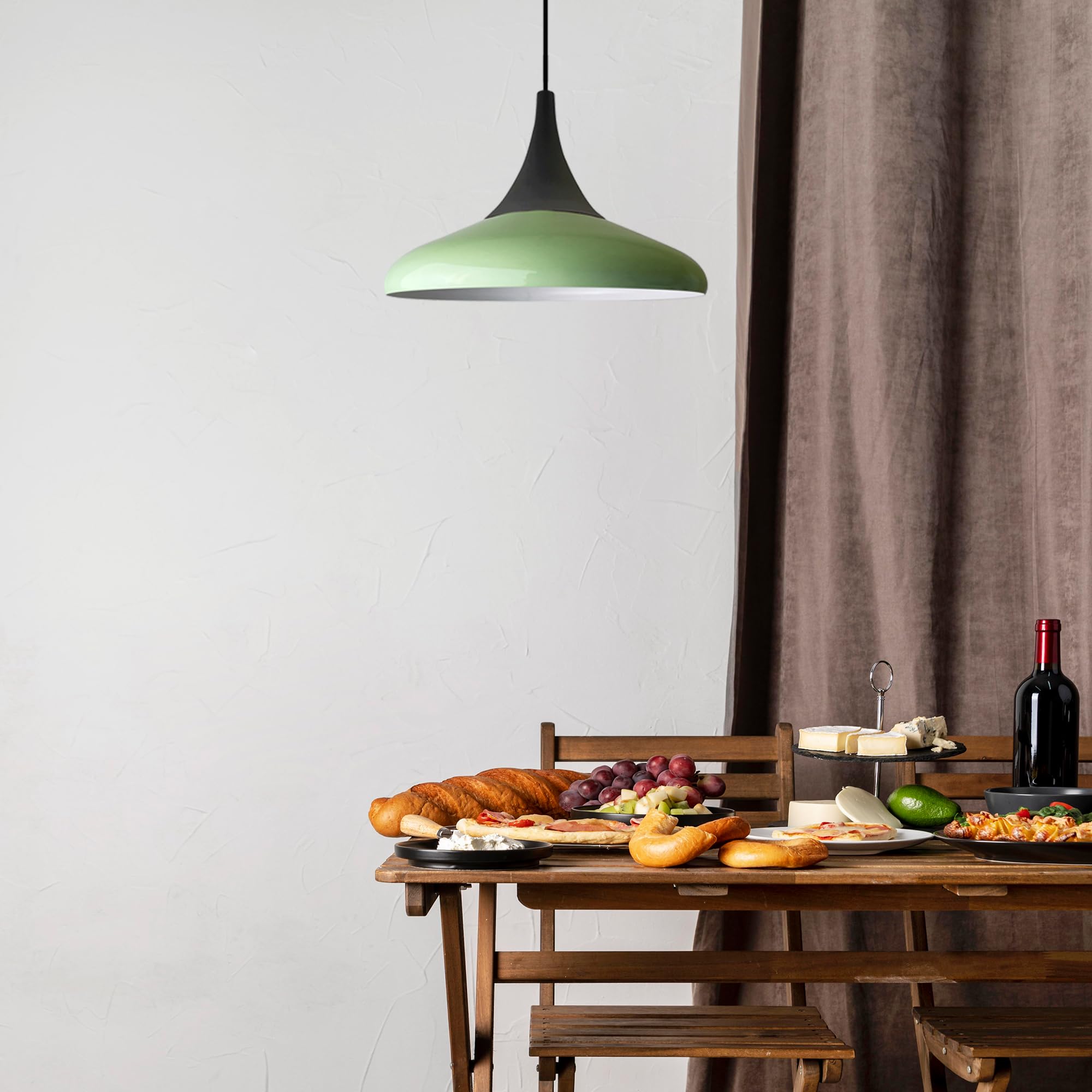 bamyum Paladin - Lampada a sospensione vintage in metallo, 35 cm, paralumi da soffitto, lampada da cucina E27, paralume industriale da soffitto, lampada a sospensione in metallo, per soggiorno e