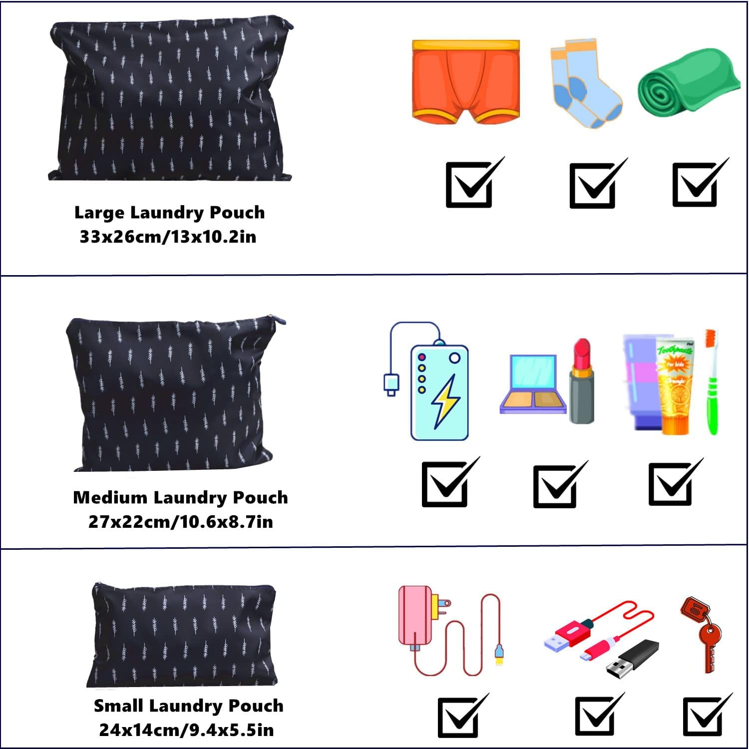 6 PCS Travel Suitcase Organizer Bags, Travel Organizer Packing Cubes Set Laundry Bags, Travel Clothes Storage Bag, Packing Organizer Compression Pouches for Traveller(Navy Blue Feather)