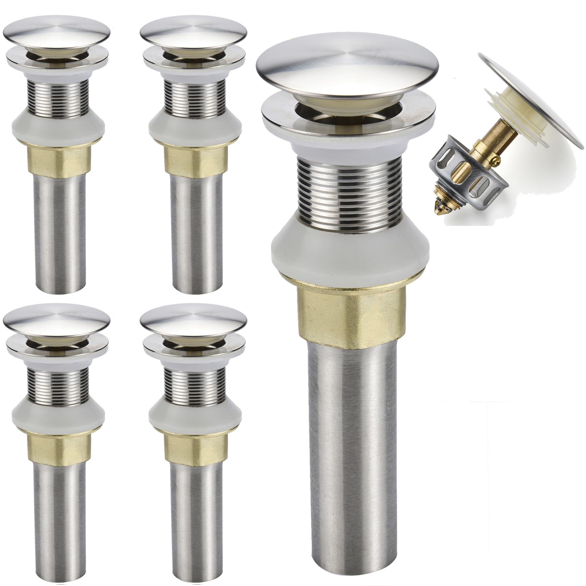 Snapklik.com : Rockgoya Bathroom Sink Drain,5 Pack Drain Stopper ...
