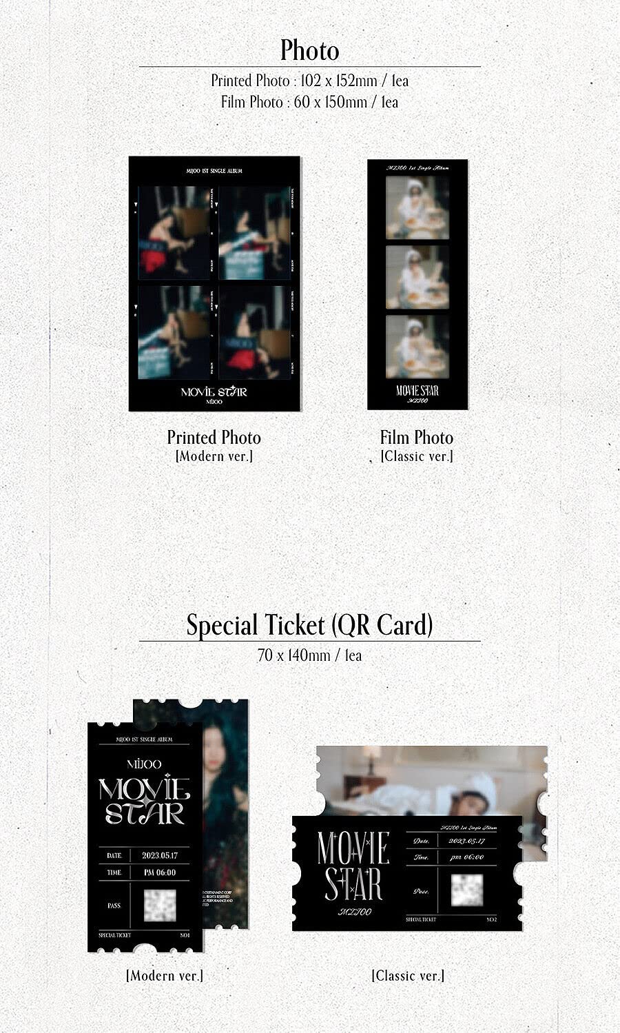 Lovelyz Mijoo Film Star 1° album singolo (moderno + classico - set da 2 ver.) K-pop sigillato
