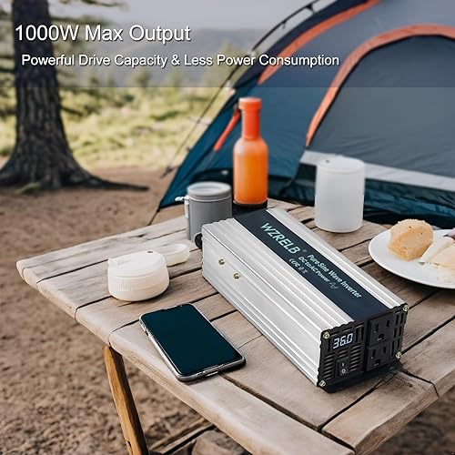 Miniatura 9 de WZRELB Inversor de corriente 2500W Inversor de onda sinusoidal pura 12V 120V DC Convertidor de CA