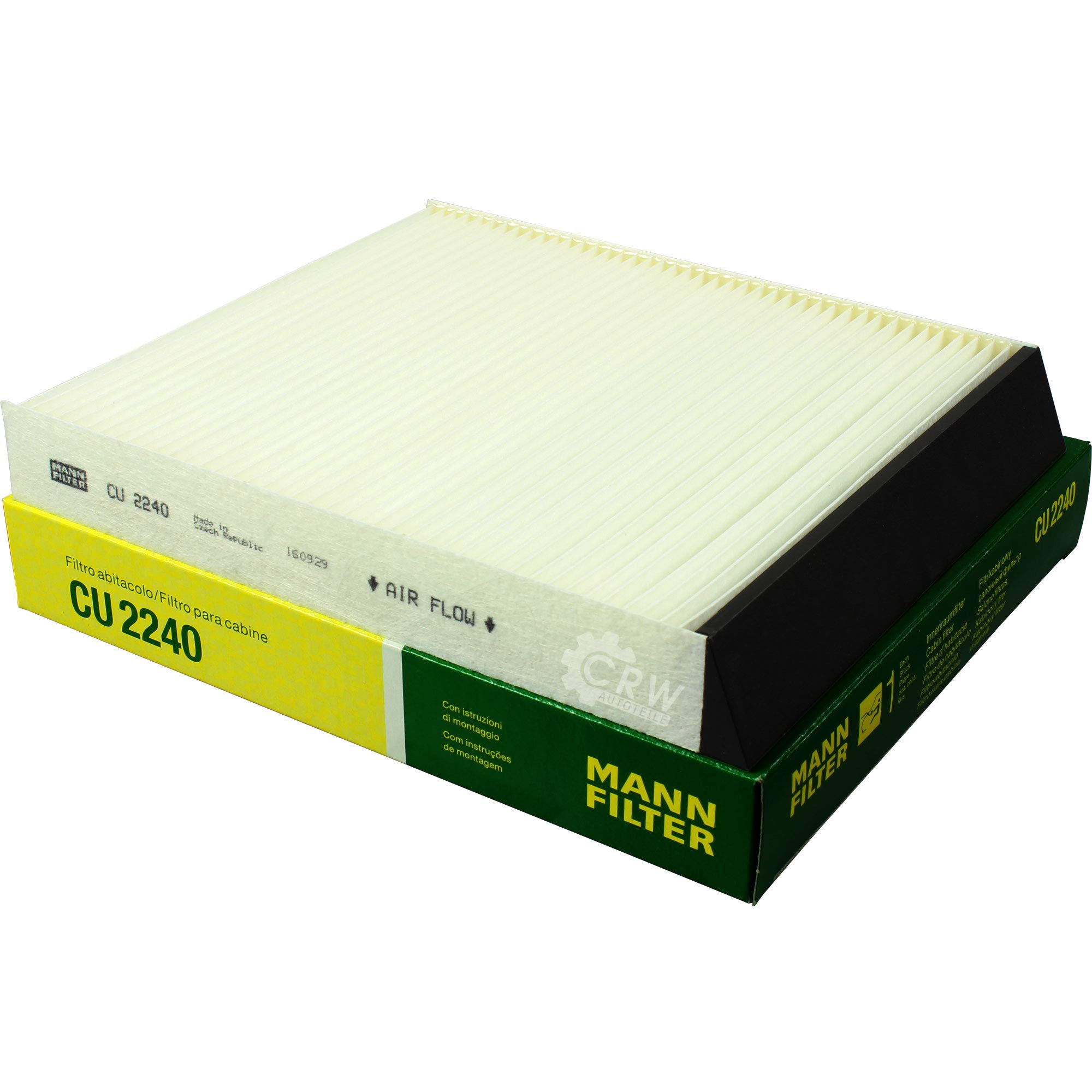 Paquete de inspección Kit de mantenimiento de filtros con filtro de aceite W 75/3, filtro de aire C 1858/2, filtro de combustible WK 6002, filtro de habitáculo CU 2240, anillo de sellado