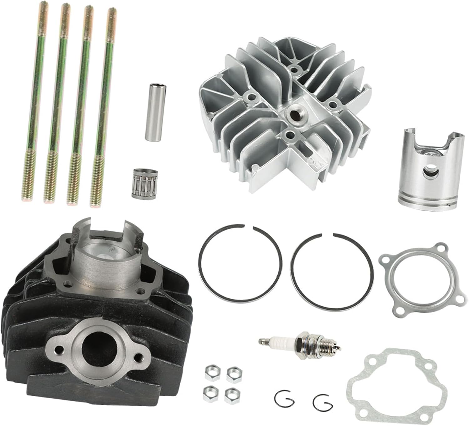 WFLNHB Cylinder Gasket Piston Ring Kit Replacement for Yamaha PW 80 PW80 1983-2006 Replacement for 21W-11111-00-00 1W7-11181-00-00