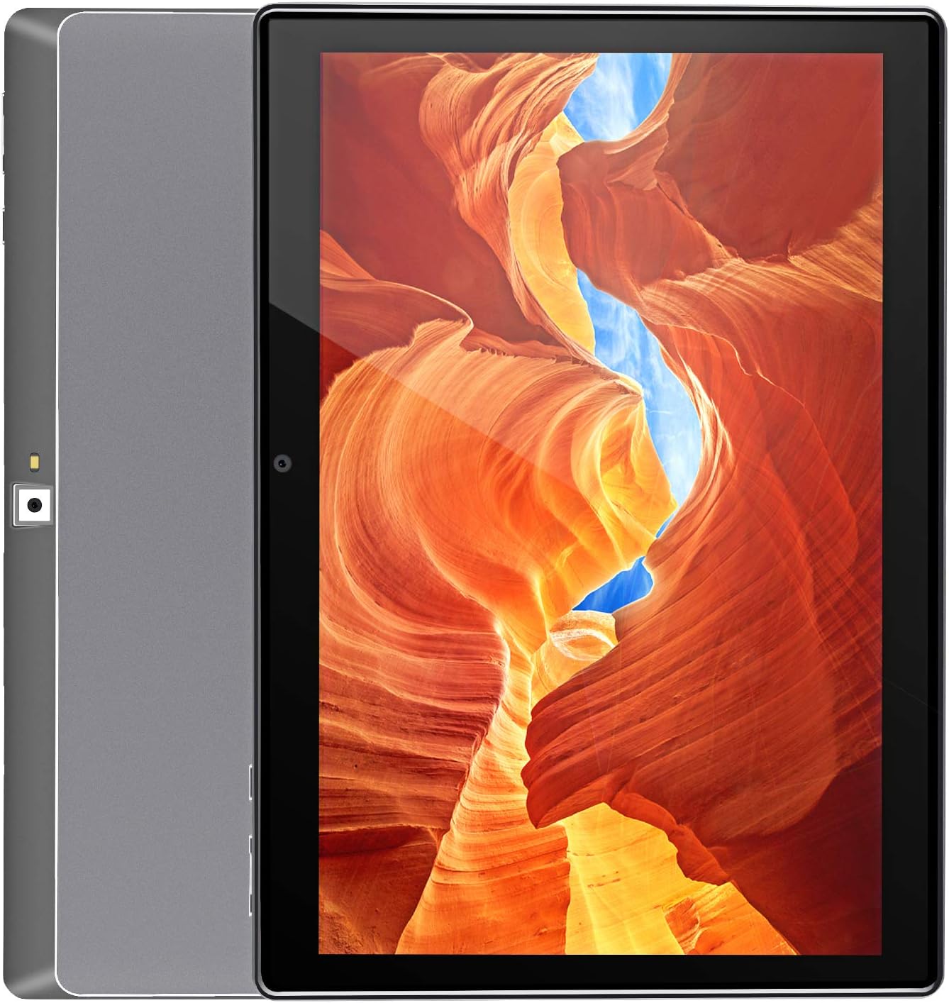 HONGTAO Tablet 10.1 inch,Android 9.0 Pie,2GB RAM,32GB Storage,8MP Rear Camera,1280x800 G+G IPS HD Display,Dual SIM,Bluetooth,Wi-Fi,GPS,Type-C Port (3G-Gray)