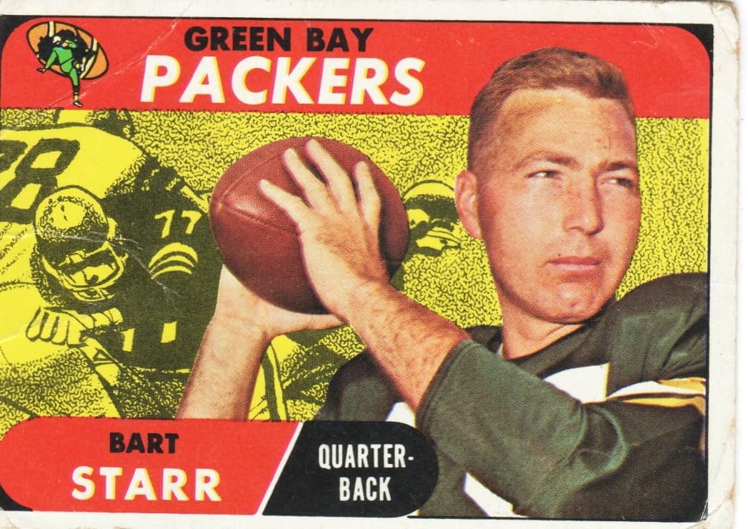 Bart Starr Topps Football Football Highlights Collectible Football Card - 1968 Topps Football Card #1 (Packers)