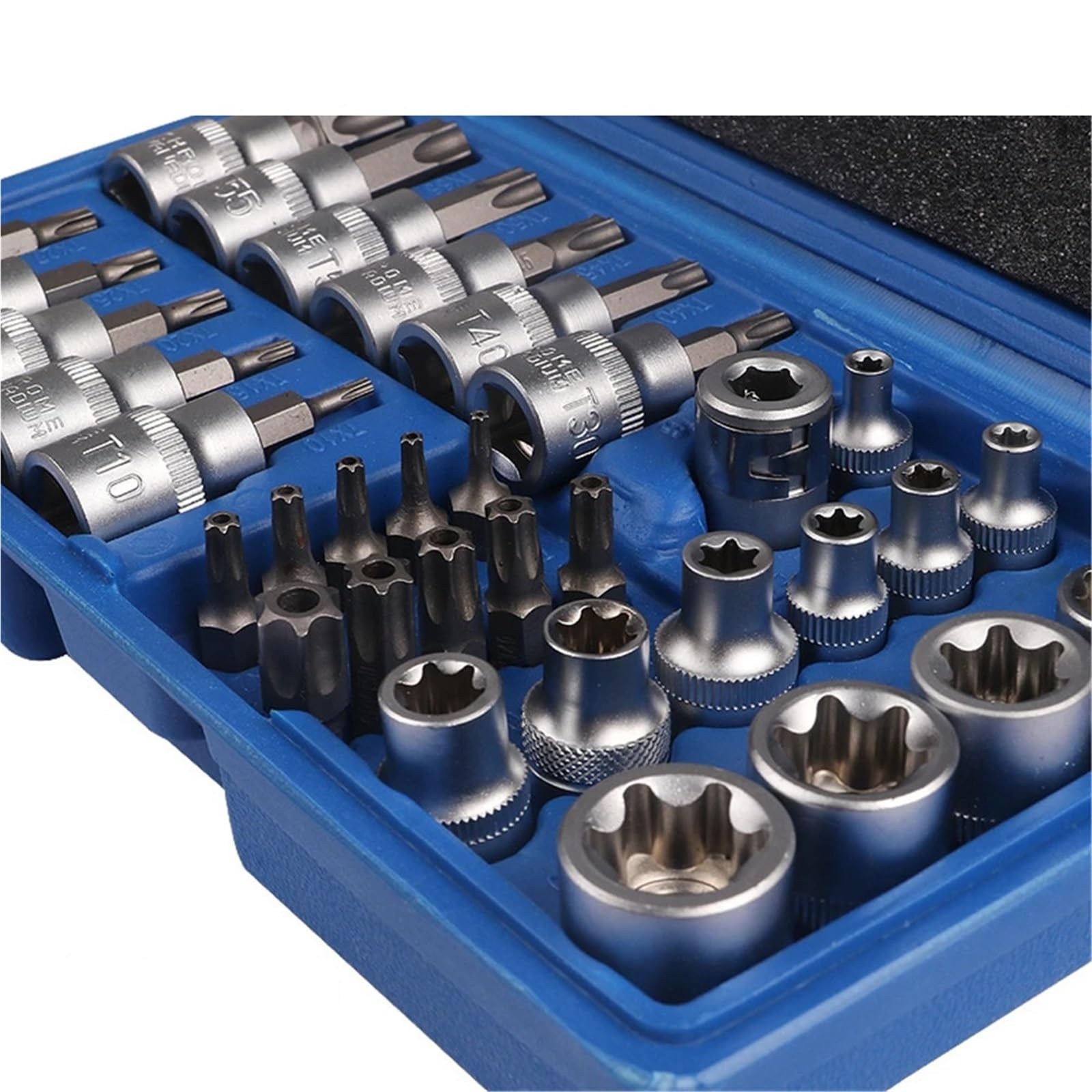 34 szt. Nasadek Torx Star i zestaw bitów Złącze męskie/żeńskie z napędem ręcznym Narzędzie Torque Socket Zestaw przedłużek