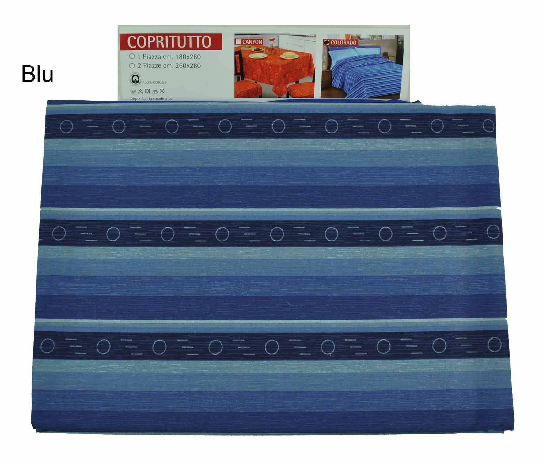 Casatessile Colorado Telo arredo copritutto cm 180x280 Copriletto, Copridivano, Fuolar in Cotone