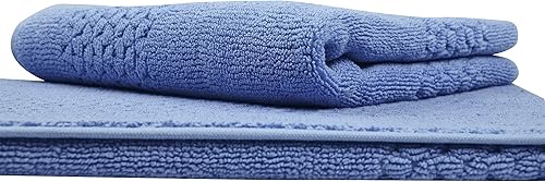 Miniatura 5 de Classic Turkish Towels - 2 toallas de baño de lujo con textura suave - 100% algodón turco y toallas gruesas para baño (azul oscuro, 20 x 33 pulgadas)