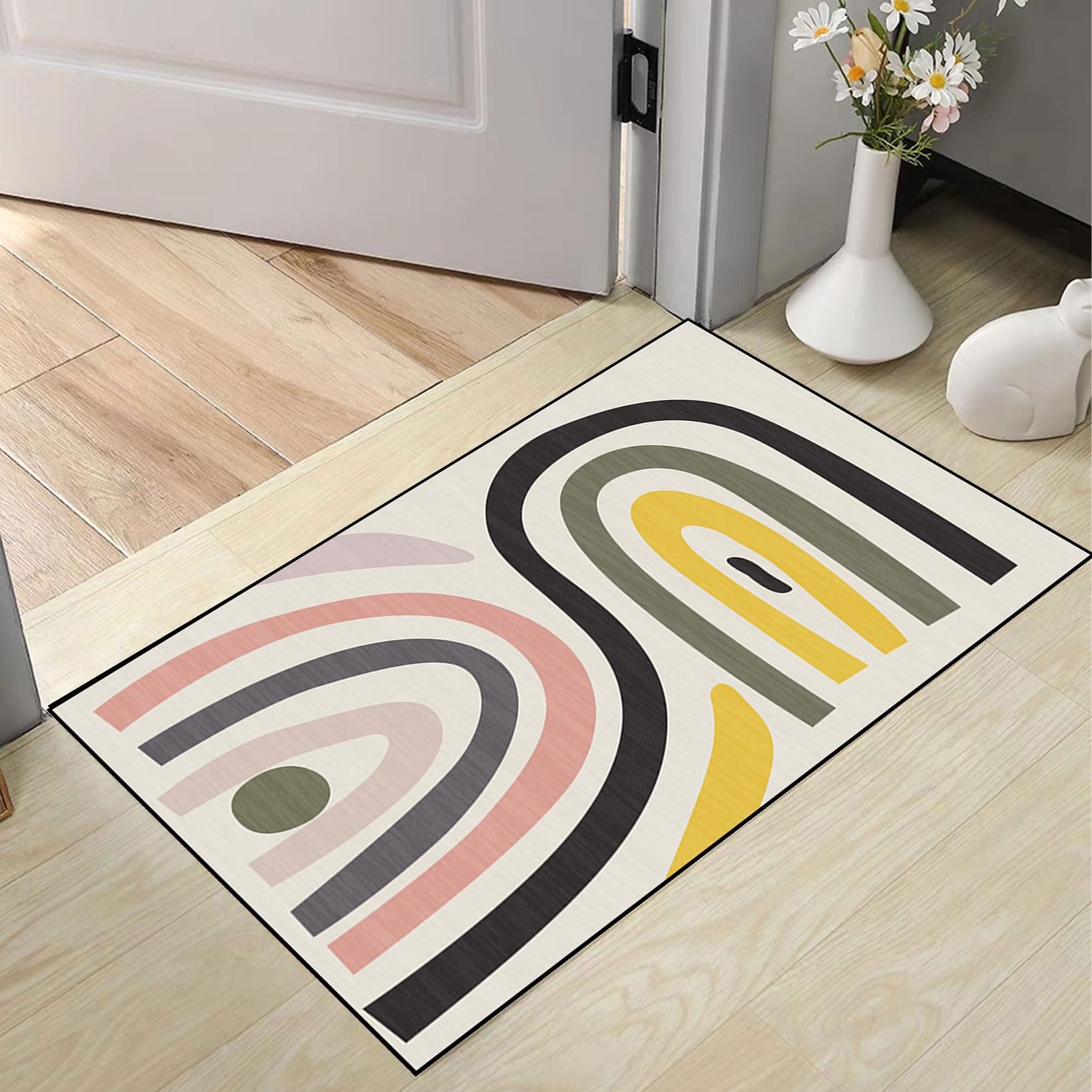 Alfombra de cocina de microfibra suave lavable de 55 x 380 cm para sala de estar