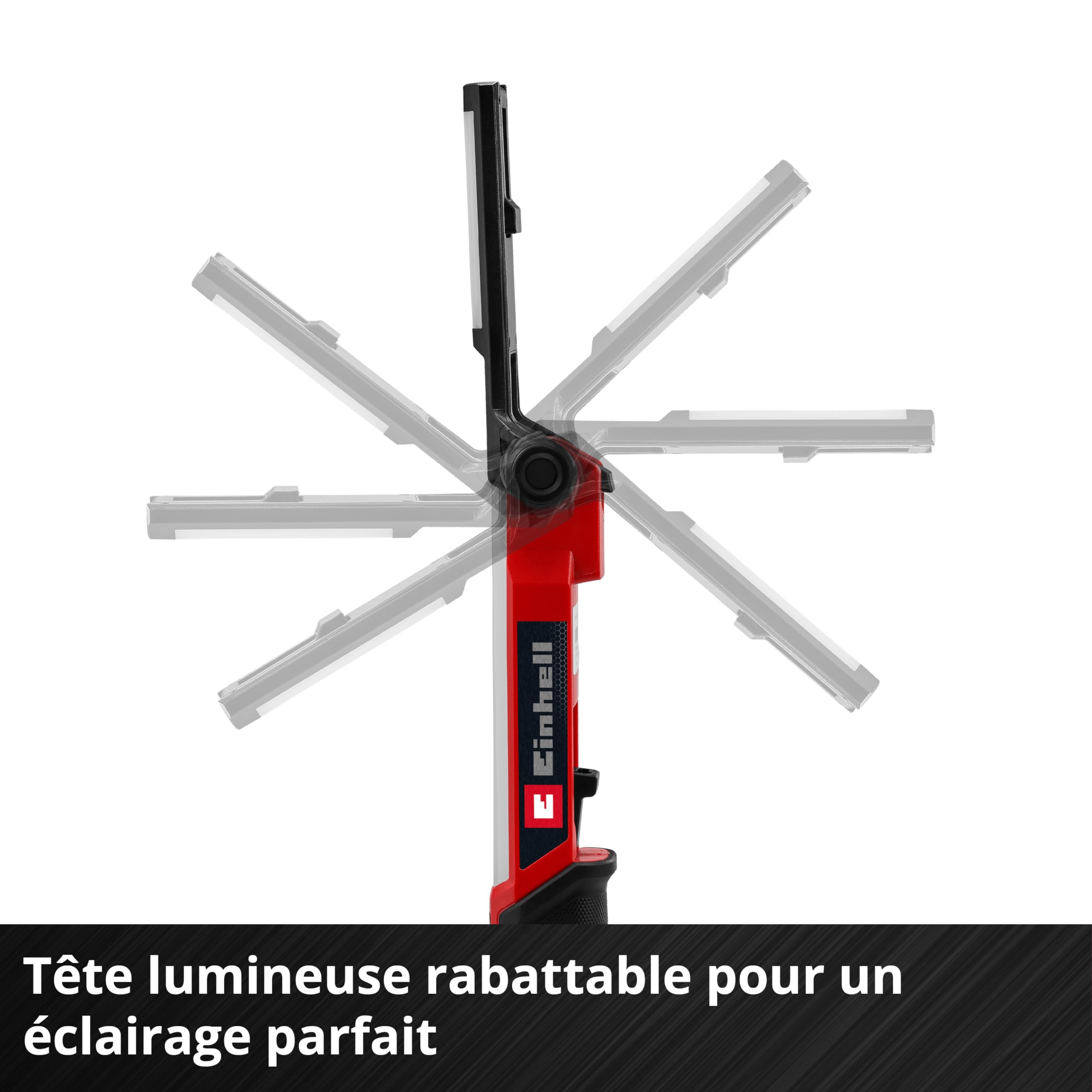 Einhell Lampe sans fil TE-CL 18/1000 S Li-Solo Power X-Change (18 V, tête lumineuse rabattable, 3 options d’éclairage, 15 LED, 1 000 lumens, 5 700 K, sans batterie)