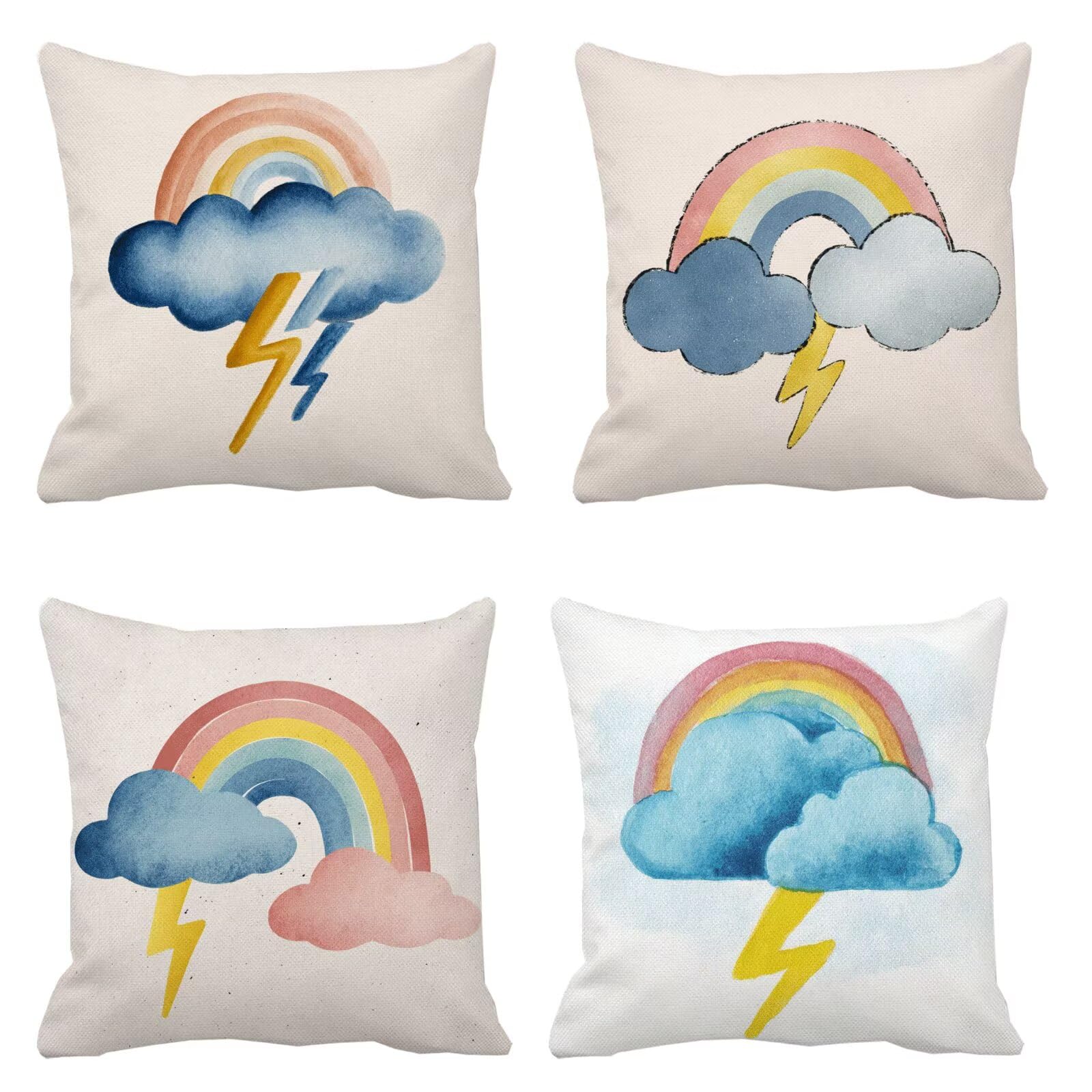 Taie oreiller 70x70cm carré en lot de 4 Le Cloud housse imperméable B-926