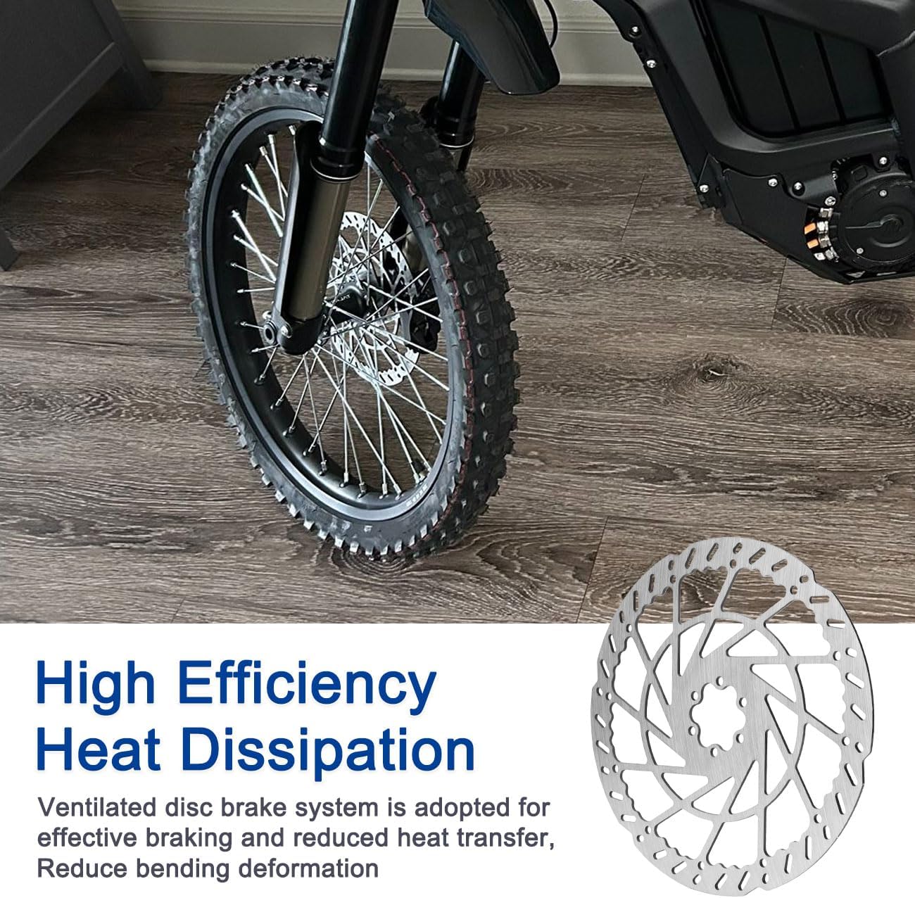 220 44mm Front Brake Disc Rotor for Talaria Sting Off Road TL2500 TL3000 TL4000 TL45 TL50 X3 MX for Surron LBX Segway X260/X160 Thickened Stainless Steel Rotors