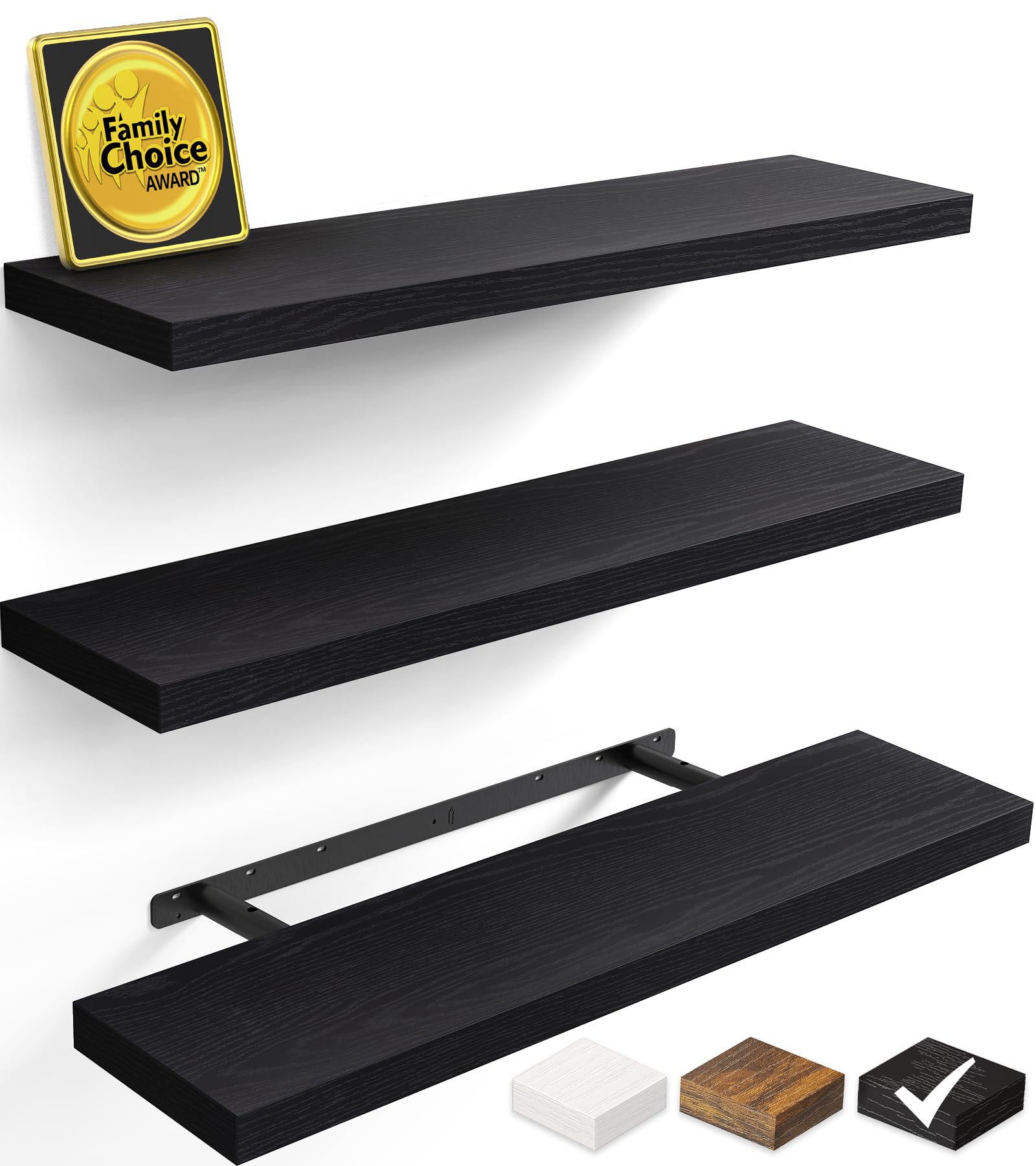 Grey Floating Shelves - Set of 2 -31