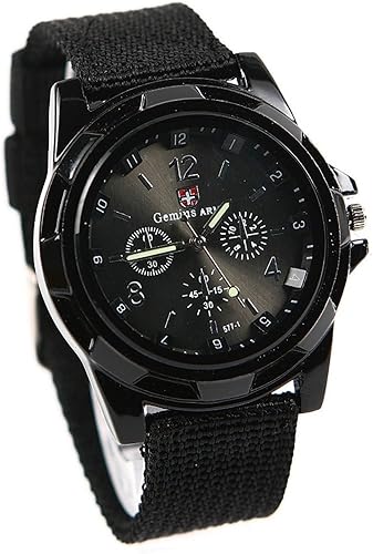 Reloj deportivo para hombre, estilo militar, militar, piloto, correa de tela