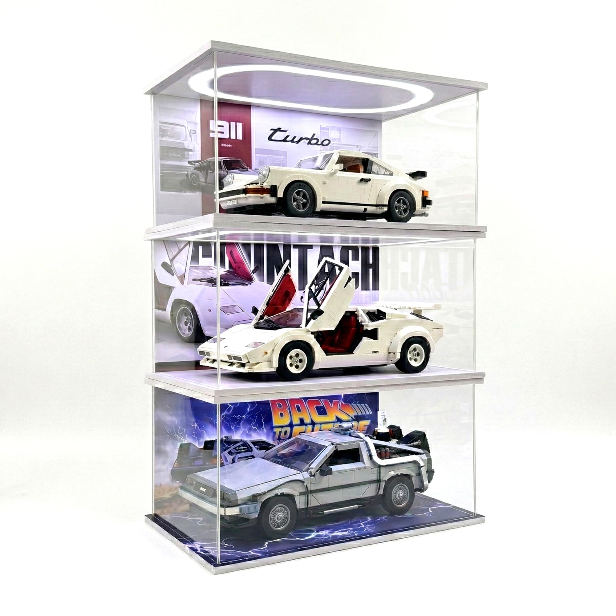 Vitrina acrílica con luz para LEGO Porsche 911 (10295)